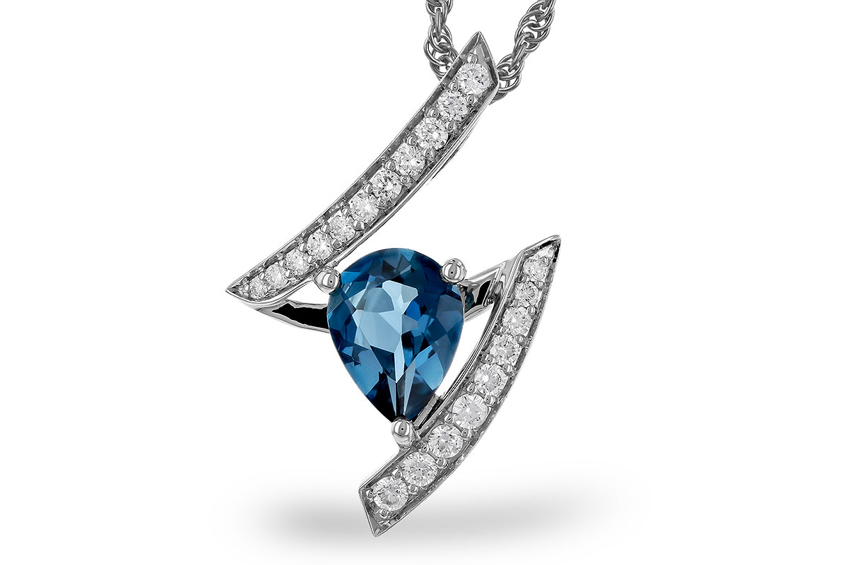 A284-28307: NECK 1.04 LONDON BLUE TOPAZ 1.23 TGW (8x6MM)