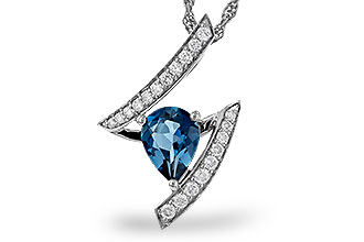 A284-28307: NECK 1.04 LONDON BLUE TOPAZ 1.23 TGW (8x6MM)