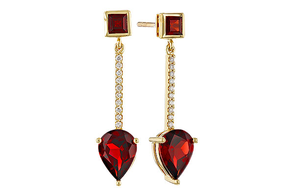 A284-29198: EARRINGS 2.70 TW GARNET 2.77 TGW