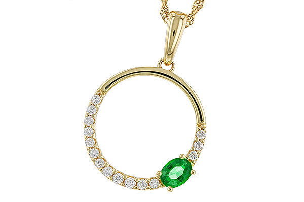 A284-30116: NECKLACE .19 EMERALD .34 TGW