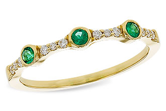 A284-30134: LDS WED RG .11 EMERALD .20 TGW
