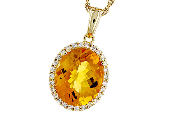 A284-30152: NECKLACE 3.85 CITRINE 4.07 TGW (12x10MM OV)