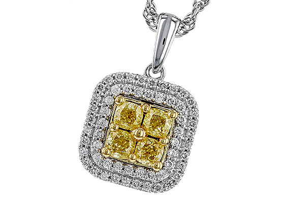 A284-31034: NECK .52 FANCY YELLOW DIAMONDS .72 TW