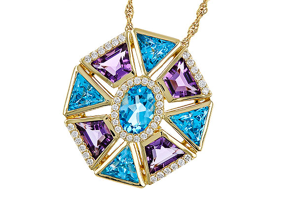 A284-31043: NECKLACE 4.47 SEMI-PREC (BT & AMY) 4.65 TGW
