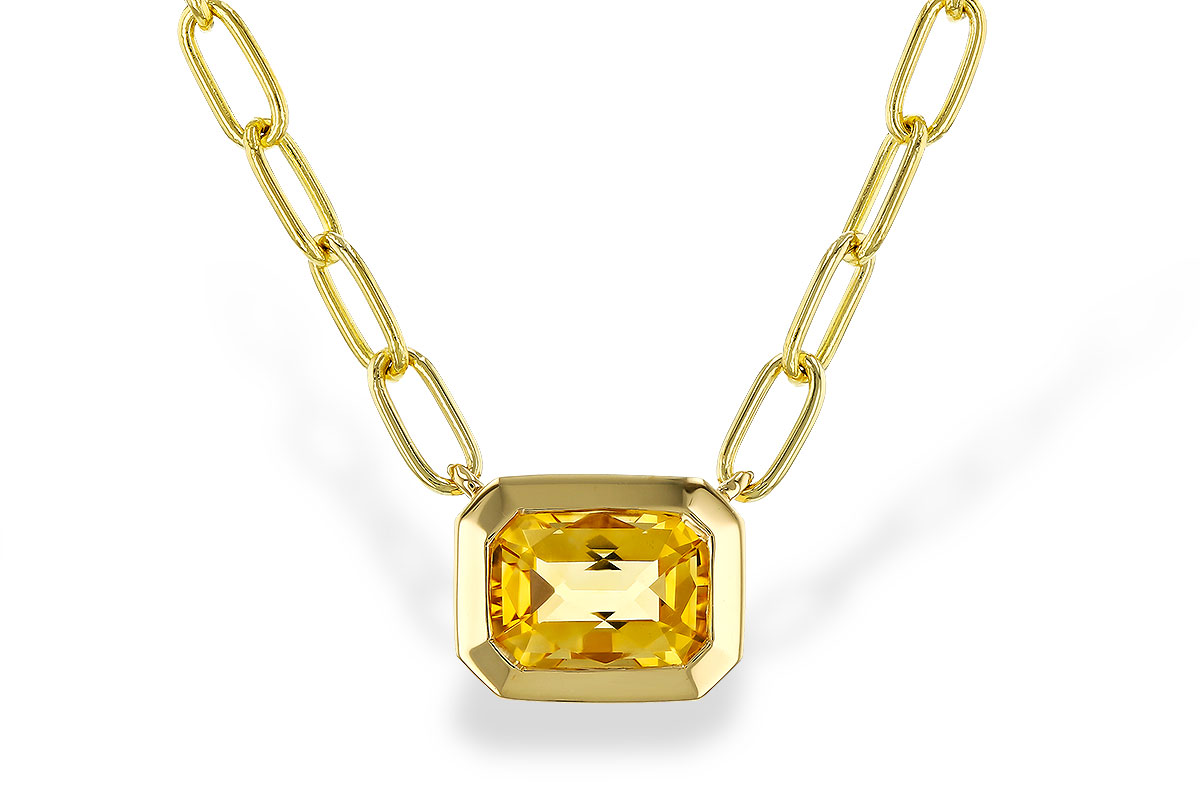 A284-32889: NECKLACE .86 CITRINE (18")