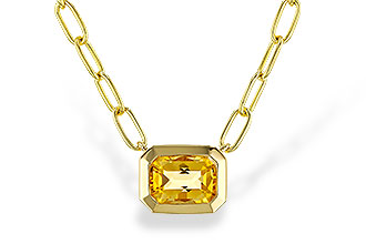 A284-32889: NECKLACE .86 CITRINE (18")