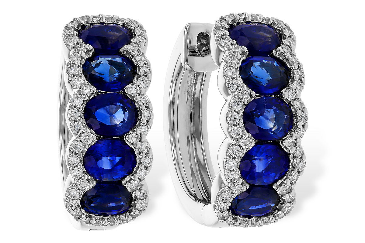 A284-34643: EARRINGS 2.32 TW SAPPHIRE 2.57 TGW