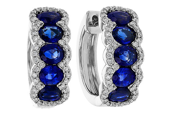 A284-34643: EARRINGS 2.32 TW SAPPHIRE 2.57 TGW