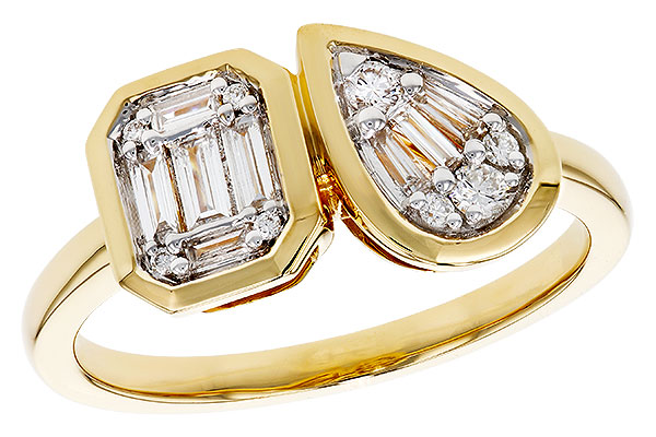 A284-34707: LDS DIA RG .17 TW BAGUETTE .25 TW