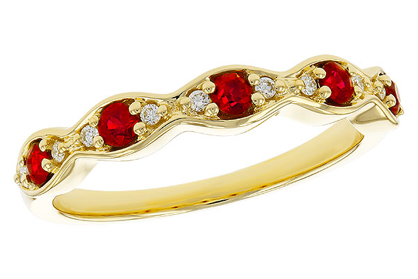 A284-35570: LDS WED RG .28 RUBY .34 TGW