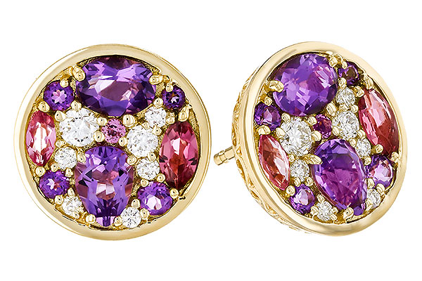 A284-35634: EARR .82 TW SEMI-PRECIOUS (P.TOUR, AMY) .98 TGW