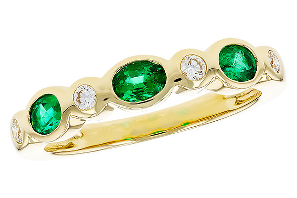 A285-18343: LDS WED RG .43 EMERALD .56 TGW