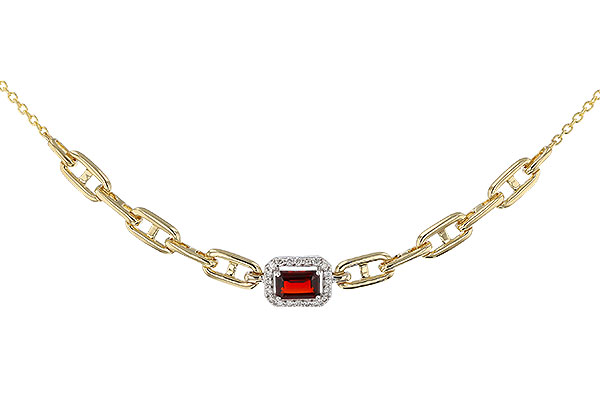 B284-29216: NECK .63 GARNET .75 TGW (6x4MM E.C. GAR / 18")