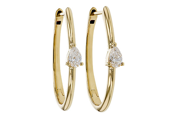 B284-29225: EARRINGS .45 TW PEAR DIAMONDS