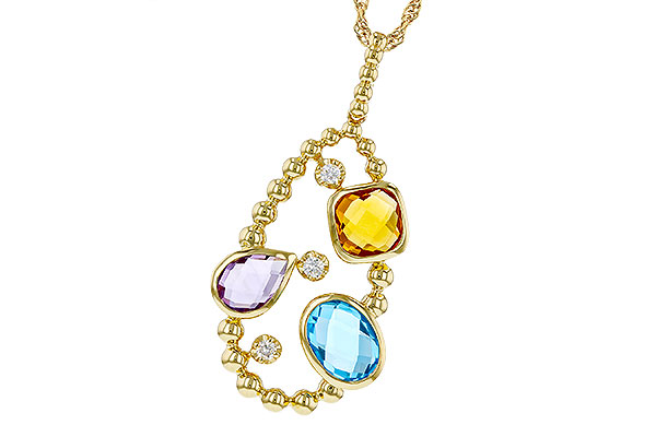 B284-31043: NECKLACE 3.04 TW SEMI-PREC 3.14 TGW (BT,AMY,CIT)