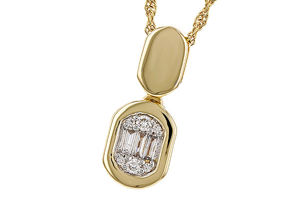B284-32861: NECKLACE .07 TW BAG .12 TW