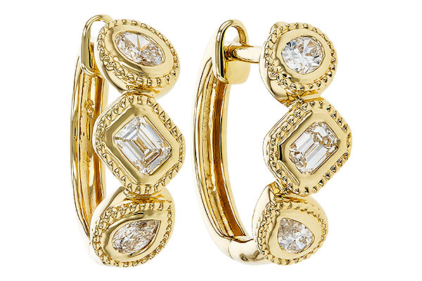 B284-34716: EARRINGS .42 TW FANCY CUT DIAS