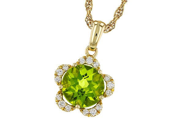 B284-35561: NECKLACE 2.16 PERIDOT 2.28 TGW (8MM RD)