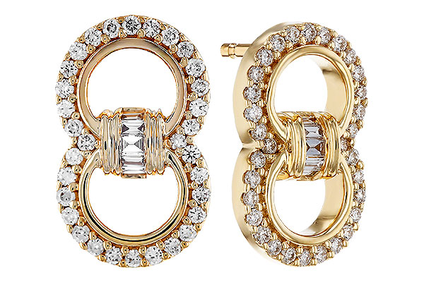 B285-18279: EARRINGS .05 TW BAGS .28 TW