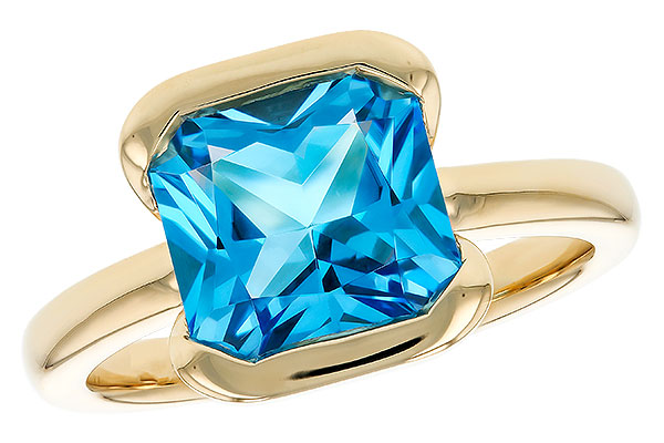 B285-18307: LDS RG 3.50 CT BLUE TOPAZ (9MM BT)
