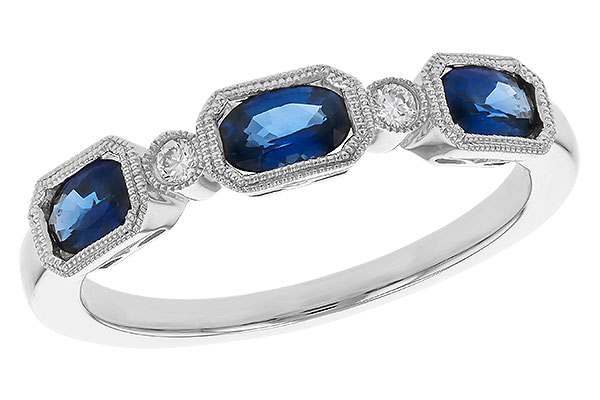 C284-29234: LDS WED RG .72 SAPPHIRE .77 TGW (4x3MM SAPP)