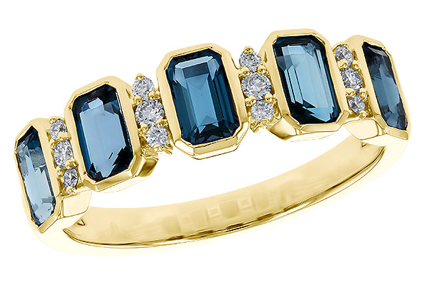 C284-30125: LDS RG 1.46 TW LONDON BLUE TOPAZ 1.58 TGW