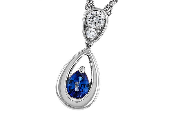 C284-30143: NECKLACE .21 SAPPHIRE .27 TGW (4x3 SAPP)