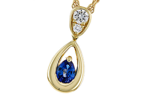 C284-30143: NECKLACE .21 SAPPHIRE .27 TGW (4x3 SAPP)
