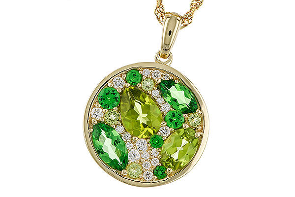 C284-31025: NECK 2.20 TW SEMI-PRECIOUS (TSAV, PER) 2.37 TGW