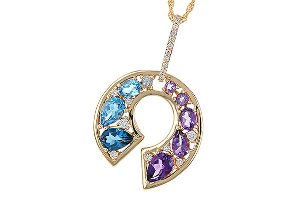 C284-31052: NECKLACE 1.77 SEMI-PREC (AMY & BT) 1.90 TGW
