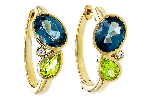C284-35607: EARRINGS 2.97 SEMI-PREC (PER,LBT) 3.00 TGW