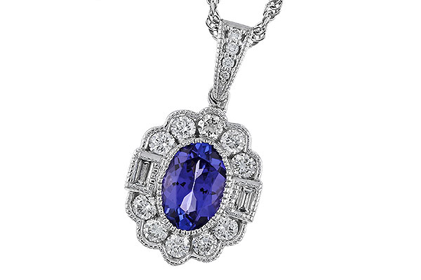 D284-28334: NECKLACE .80 TANZANITE 1.15 TGW (7x5MM OV)