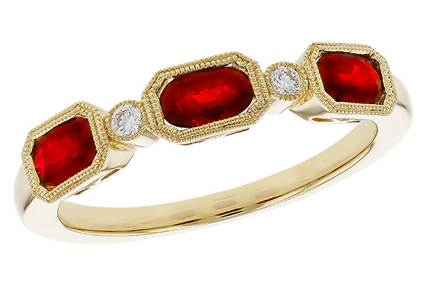 D284-29225: LDS WED RG .72 RUBY .77 TGW (4x3MM RUBY)
