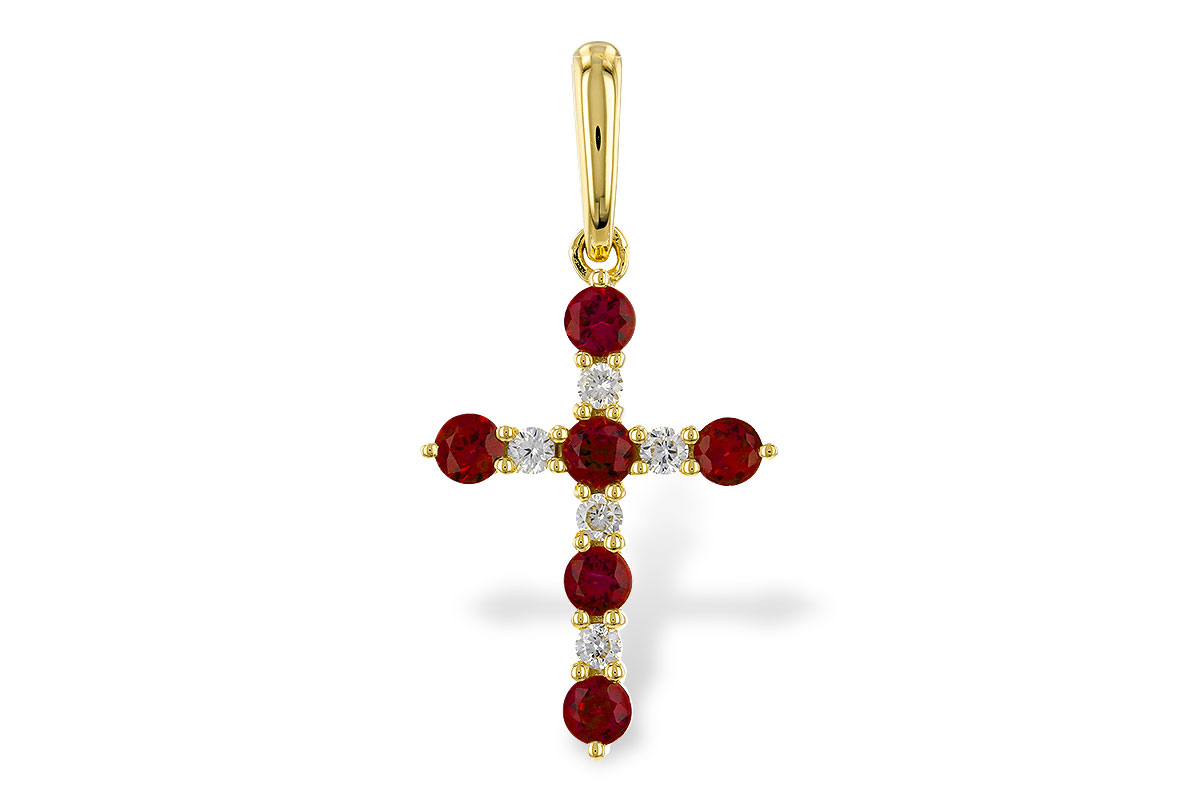 D284-29243: PENDANT .34 TW RUBY .42 TGW