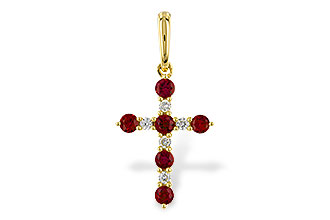 D284-29243: PENDANT .34 TW RUBY .42 TGW