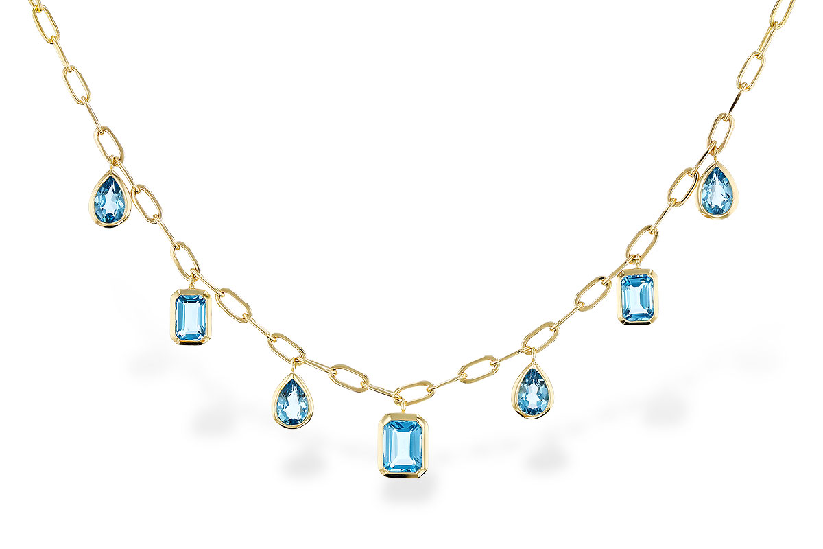 D284-30170: NECKLACE 4.10 TW BLUE TOPAZ (17")