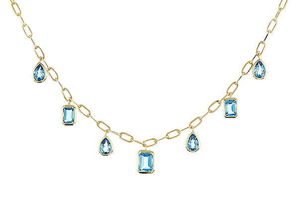 D284-30170: NECKLACE 4.10 TW BLUE TOPAZ (17")