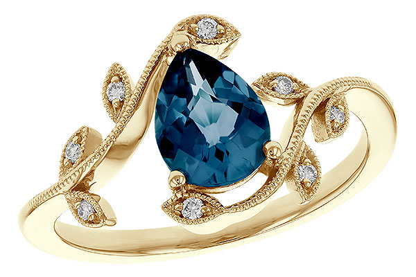 D284-31061: LDS RG 1.20 LONDON BLUE TOPAZ 1.26 TGW (8x6MM LBT)