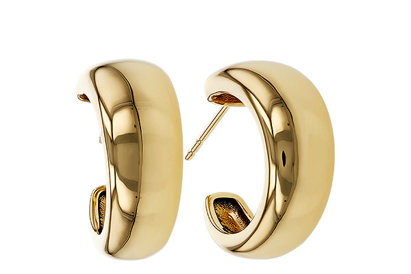 D284-34661: GOLD EARRINGS (16MM)