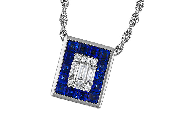 D284-34688: NECKLACE .84 SAPPHIRE TW 1.02 TGW