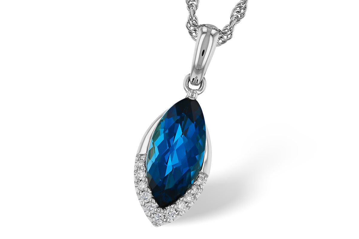 D284-34725: NECK 2.14 LONDON BLUE TOPAZ 2.20 TGW (12x6MM MQ)