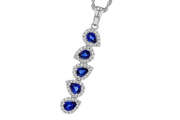 D284-35634: NECKLACE .95 TW SAPPHIRE 1.19 TGW