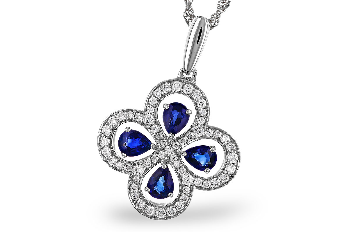 E284-29225: NECKLACE .68 SAPPHIRE TW .96 TGW