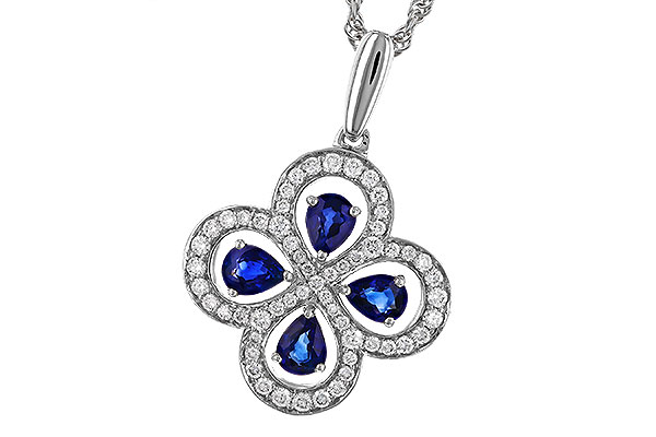 E284-29225: NECKLACE .68 SAPPHIRE TW .96 TGW