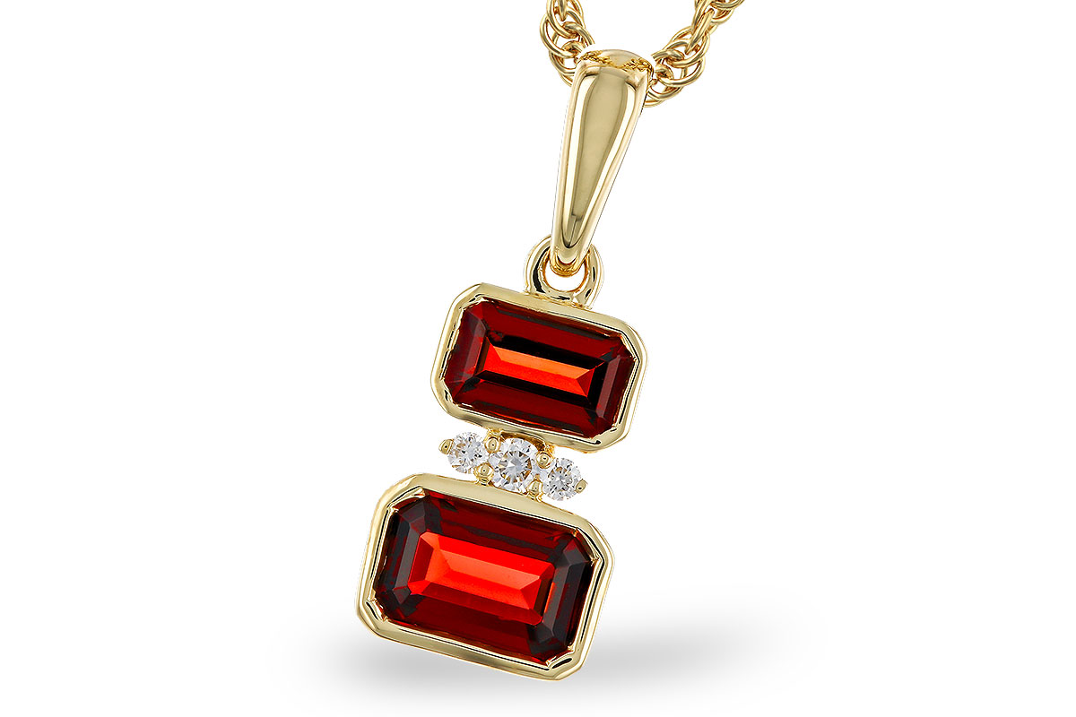 E284-29243: NECK .98 TW GARNET 1.01 TGW