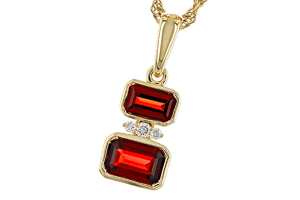 E284-29243: NECK .98 TW GARNET 1.01 TGW