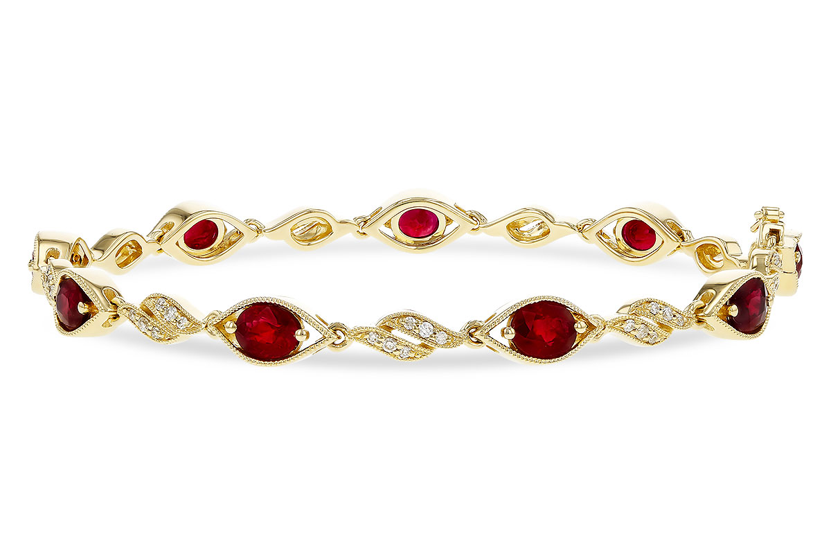 E284-29270: BRACELET 3.68 RUBY 3.92 TGW (7")