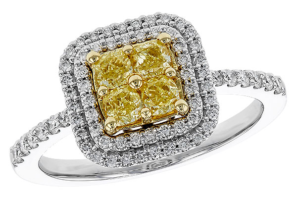 E284-31034: LDS RG .52 FANCY YELLOW DIAMONDS .85 TW