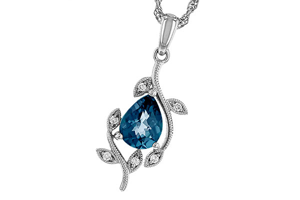 E284-31061: NECK 1.20 LONDON BLUE TOPAZ 1.25 TGW (8x6MM LBT)