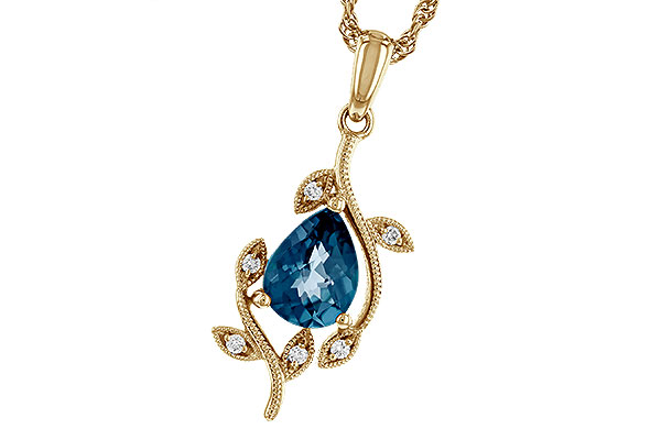 E284-31061: NECK 1.20 LONDON BLUE TOPAZ 1.25 TGW (8x6MM LBT)